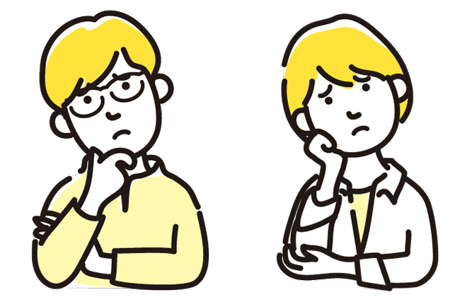 悩んでいる母・父